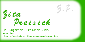 zita preisich business card